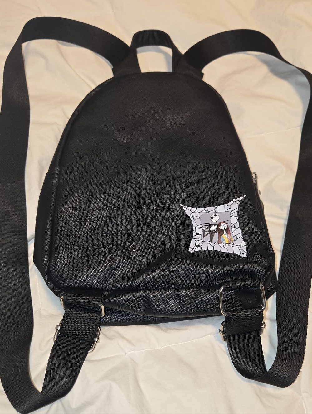 Loungefly Black Jack Skellington Patterned Mini Backpack - Picture 2 of 3